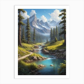 Landscape Painting 31 Art Print