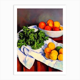 Rapini 3 Cezanne Style vegetable Art Print