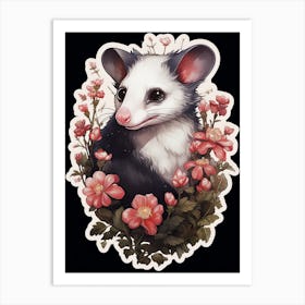 An Illustration Of A Foraging Possum 1 Art Print