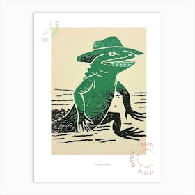 Lizard Cowboy Bold Print Poster Art Print