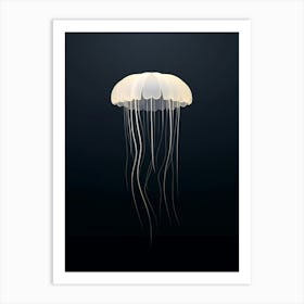 Jellyfish Minimalist Abstract 1 Art Print