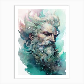 Illustration Of A Poseidon 3 Art Print