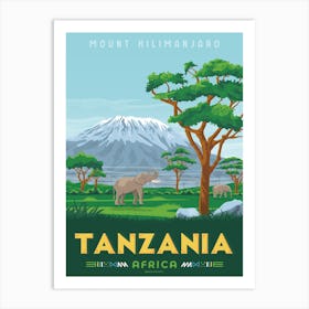 Tanzania Mount Kilimanjaro Africa Art Print