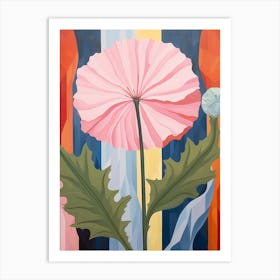 Carnation Dianthus 6 Hilma Af Klint Inspired Pastel Flower Painting Art Print