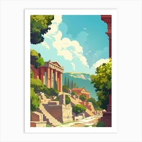 Greek Temples And Ruins Art Print