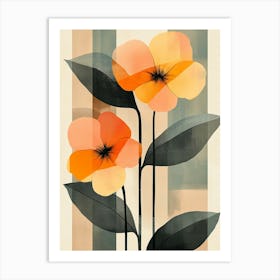 Orange Flowers 3 Art Print