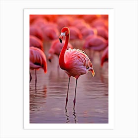 Flamingos 4 Art Print