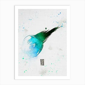 Final Fantasy Watercolor Art Print