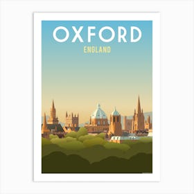 Oxford City Spires Architecture View Art Print