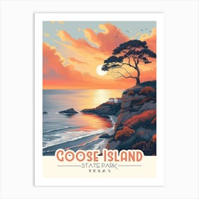 Explore the Coastal Beauty: Goose Island State Park Poster Art Print