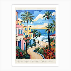 Poster Of Huntington Beach, California, Matisse And Rousseau Style 2 Affiche