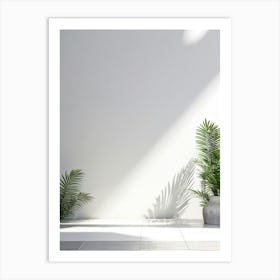 Empty Room With Plants Art Print