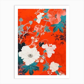 Hokusai Great Japan Botanical Japanese 12 Art Print