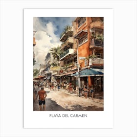 Playa Del Carmen Watercolor 4travel Poster Art Print