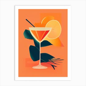 Fuzzy Navel Pop Matisse Cocktail Poster Art Print