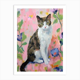A Turkish Van Cat Painting, Impressionist Painting 2 Art Print