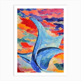 Blue Whale Matisse Inspired Art Print