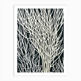 Acropora Loripes Linocut Art Print