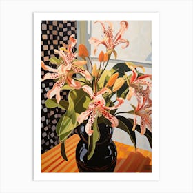 Bouquet Of Toad Lily Flowers, Autumn Fall Florals Painting 1 Art Print
