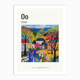 Kids Travel Alphabet  Oslo 4 Art Print