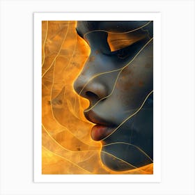 Portrait Of A Woman Extraordinary femininity woven with threads of gold Art Print