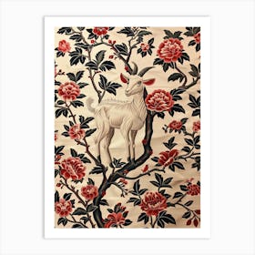 Chinese Lunar Year Of The Goat 3 Full William Morris Style Art Print