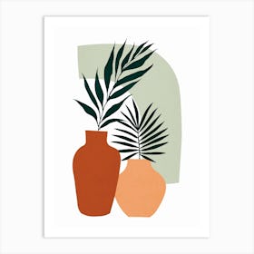 Geometric and floral composition 4 Art Print