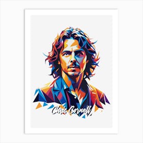 Chris Cornell Audio Slave 02 Portrait Music WPAP Pop Art Art Print