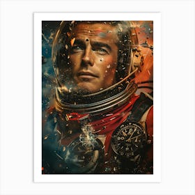 Beautiful Retro Astronaut 15 Art Print