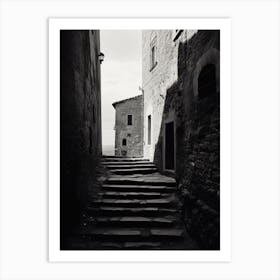 Volterra, Italy,  Black And White Analogue Photography  3 Art Print