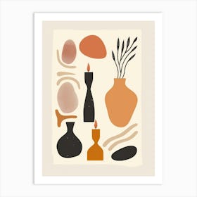 Cute Objects Abstract Illustration 24 Art Print