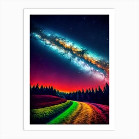 Galaxy Landscape Art Print