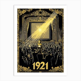 Aihrgdesign A Vintage Poster For A 1921 Silent Film Screening 76963d05 392b 4856 8ee8 056c78361a8e 0 Art Print