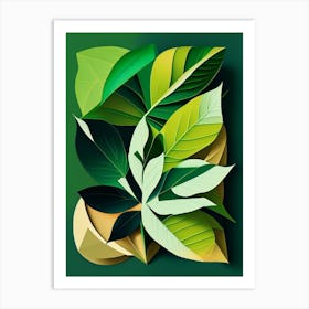 Yerba Mate Leaf Vibrant Inspired 2 Art Print