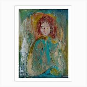 Living Room Wall Art With Blue Angel Art Print