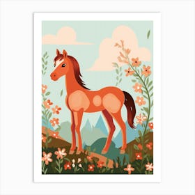 Baby Animal Illustration  Horse 2 Art Print