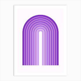 Purple tone boho mid century modern arch Art Print