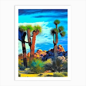 Joshua Trees National Park Nat Viga Style  (4) Art Print