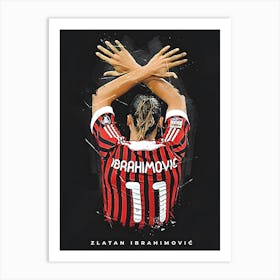 Ibrahimovic Football Art Print