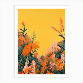 Boho Wildflower Painting Goldenrod 3 Art Print