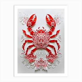 Crab Paper Art Art Print