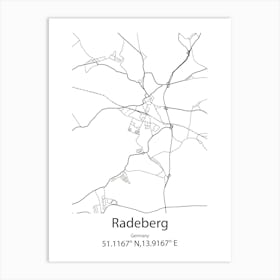 Radeberg,Germany Minimalist Map Art Print