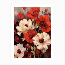 Red Flower Impressionist Painting 2 Art Print