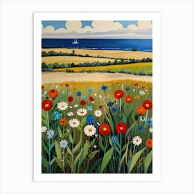 Poppies In The Meadow Art Print