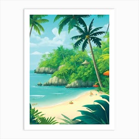 Tropical Beach Landscape 2 Art Print