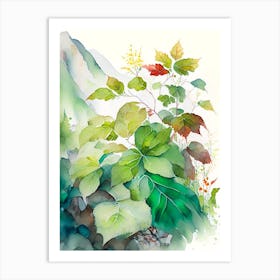 Poison Ivy In Rocky Mountains Landscape Pop Art 3 Art Print