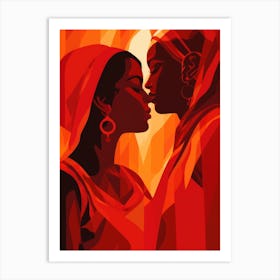 Two Women Kissing 1 Art Print