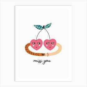 Cherry Heart Art Print