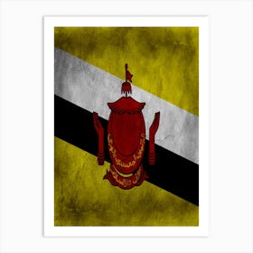 Brunie Flag Texture Art Print