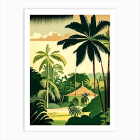 Punta Cana Dominican Republic Rousseau Inspired Tropical Destination Art Print